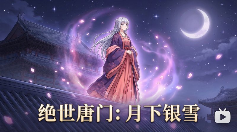 探花vlog视频-月下银雪古风短片